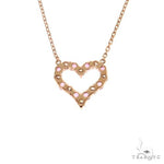 Pink Sapphire Diamond Heart Necklace 67483 - Image 4