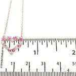 Pink Sapphire Diamond Heart Necklace 67483 - Image 5