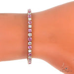 Pink Sapphire Diamond Majesty Tennis Bracelet 66891 - Image 4