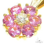 Pink Sapphire Diamond Flower Pendant 66809 - Image 3