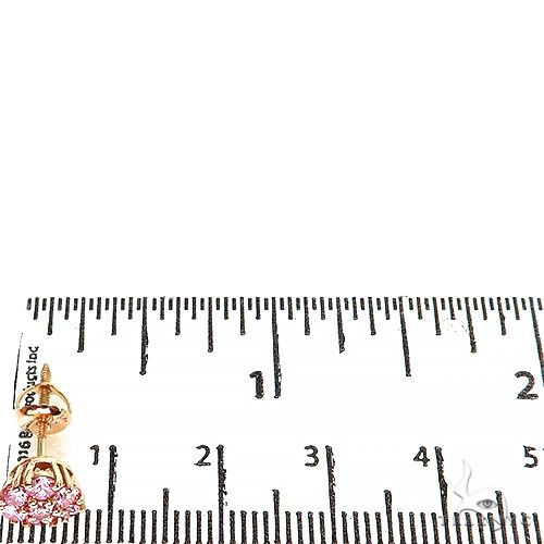 Pink Diamond Flower Earrings 68027 - Image 4