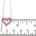 Pink Sapphire Heart Necklace 67486 - Image 5