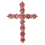 Pink Diamond Cross Pendant (Lab) 68559