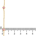 Pink Sapphire Bezel Necklace 70422