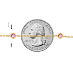 Pink Sapphire Bezel Necklace 70422