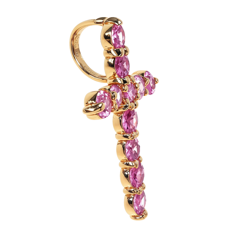 Pink Sapphire Cross Pendant 67147