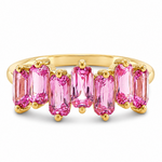 Pink Sapphire Skyline Baguette Ring 71760