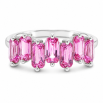 Pink Sapphire Skyline Baguette Ring 71760