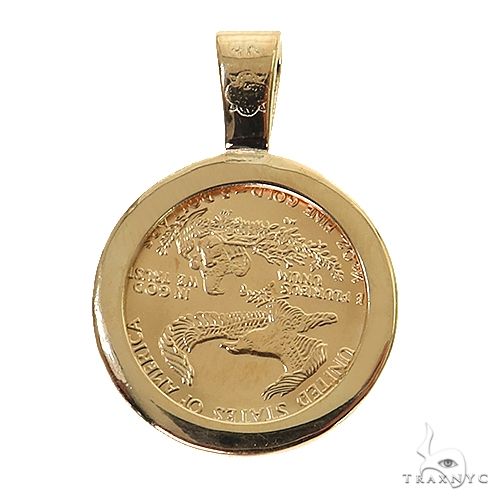 Plain Frame 1/10 Oz Liberty Coin Pendant, photo 3 of 5