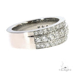 Platinum 3 Row Diamond Ring 67208 - Image 3