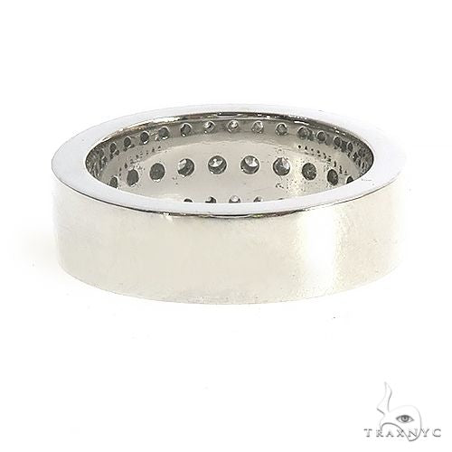 Platinum 3 Row Diamond Ring 67208 - Image 4