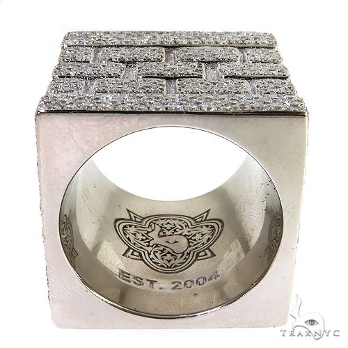 Platinum Brick City Diamond Ring 68777 - Image 4