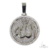 Platinum Custom Diamond Allah Islam Pendant 67552