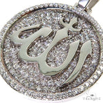 Platinum Custom Diamond Allah Islam Pendant 67552 - Image 3