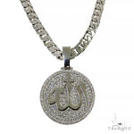 Platinum Diamond Allah Pendant Set 67971 - Image 1
