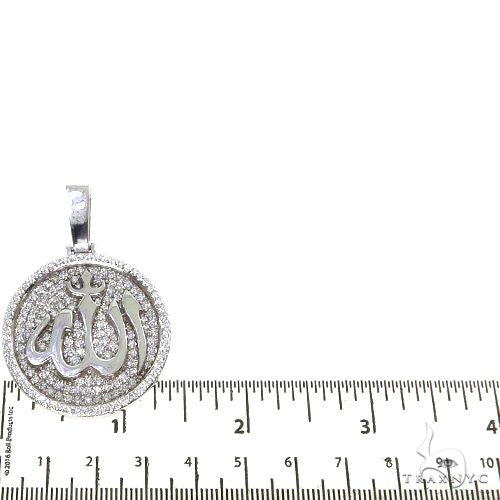 Platinum Diamond Allah Pendant Set 67971 - Image 7
