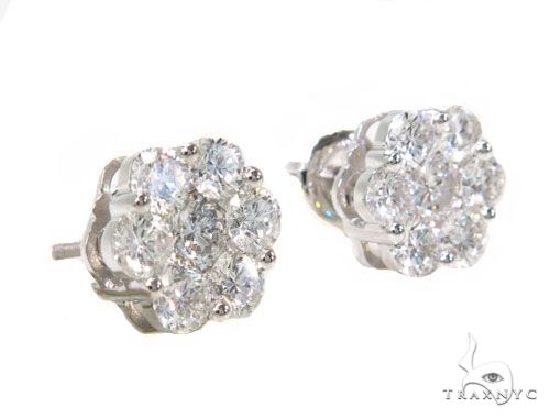 Platinum Diamond Earrings 64110 - Image 2