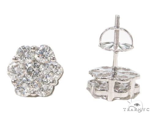 Platinum Diamond Earrings 64110 - Image 4