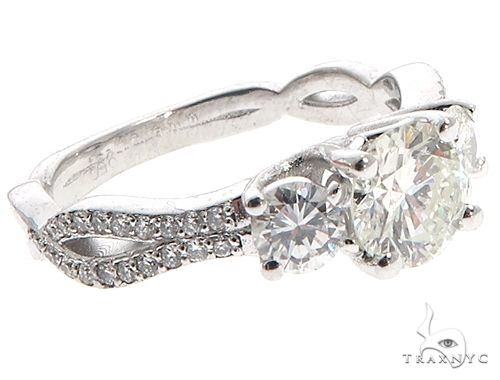 Platinum Diamond Three Stone Ring 64757 - Image 1