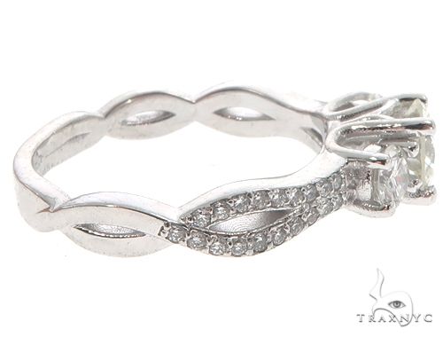 Platinum Diamond Three Stone Ring 64757 - Image 4