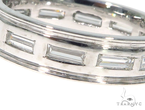 Platinum Emerald Diamond Band, photo 3 of 7