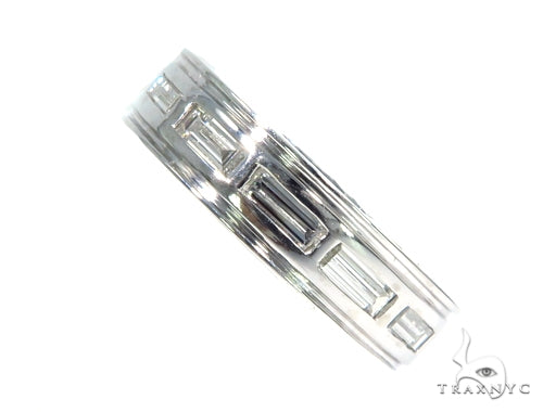 Platinum Emerald Diamond Band, photo 4 of 7
