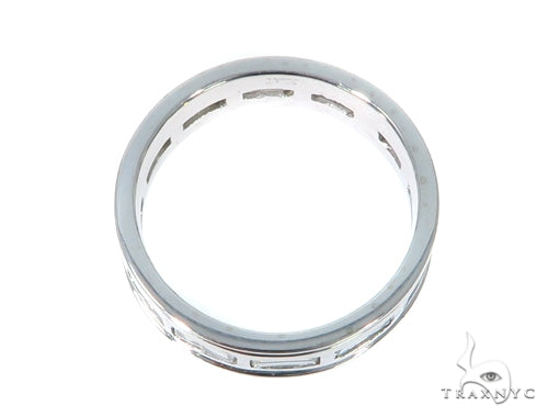 Platinum Emerald Diamond Band, photo 6 of 7