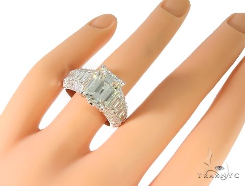 Platinum Emerald Diamond Ring 61587 - Image 11