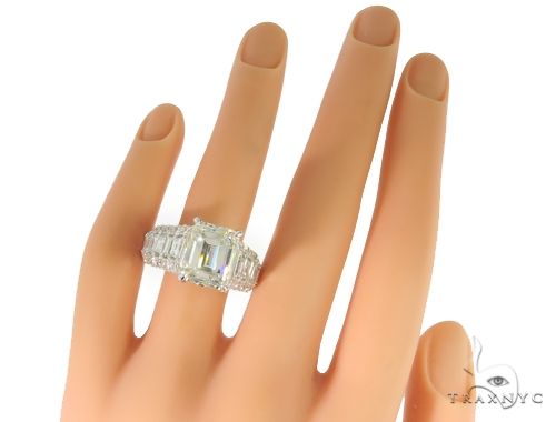 Platinum Emerald Diamond Ring 61587 - Image 12