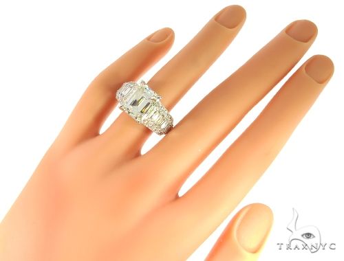 Platinum Emerald Diamond Ring 61587 - Image 13