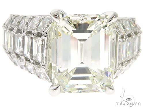 Platinum Emerald Diamond Ring 61587 - Image 4