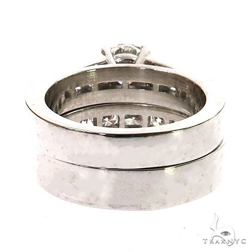 Platinum Engagement Ring Set 68941 - Image 5