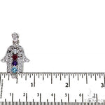 Platinum Hamsa Birthstone Pendant 68385 - Image 5