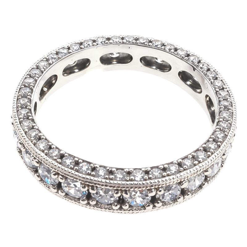 Platinum Diamond Eternity Band, view 2