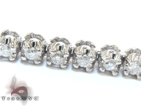White gold iced link chain with polished, sparkling stones in a classic mens design