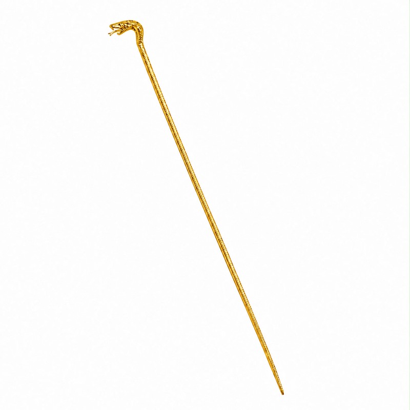 24K Gold Cobra Necklace, photo 2 of 7