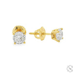 Portuguese Cut Diamond Stud Earrings 70602 - Image 2