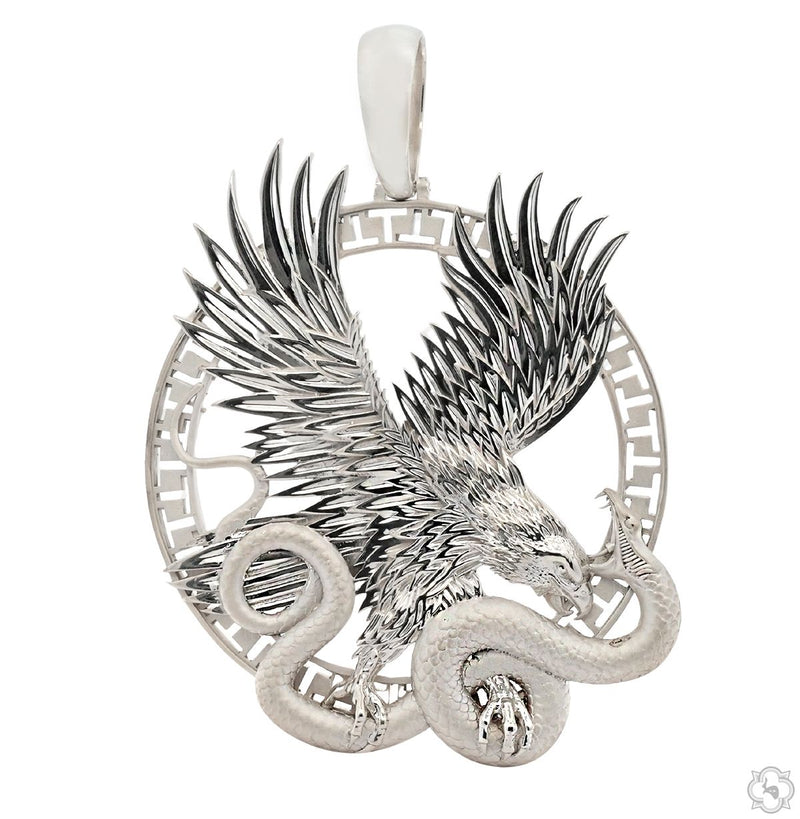 Predator Triumph Eagle Over the Serpent Pendant .999 Silver 70746 - Image 1