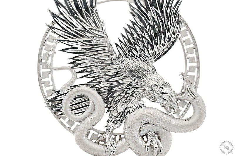 Predator Triumph Eagle Over the Serpent Pendant .999 Silver 70746 - Image 2
