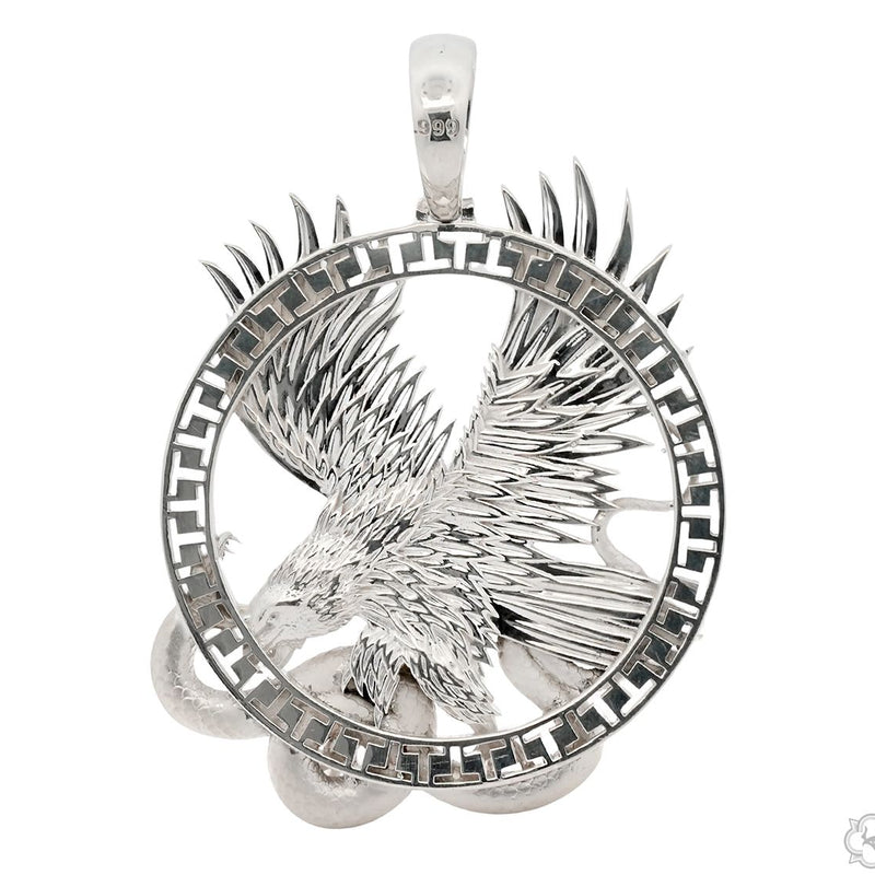 Predator Triumph Eagle Over the Serpent Pendant .999 Silver 70746 - Image 5