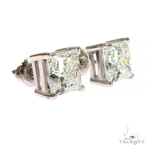 14K Gold 6 Ctw Princess-Cut Diamond Studs (Lab), photo 2 of 6