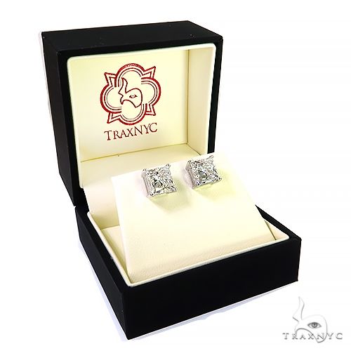 14K Gold 6 Ctw Princess-Cut Diamond Studs (Lab), photo 6 of 6