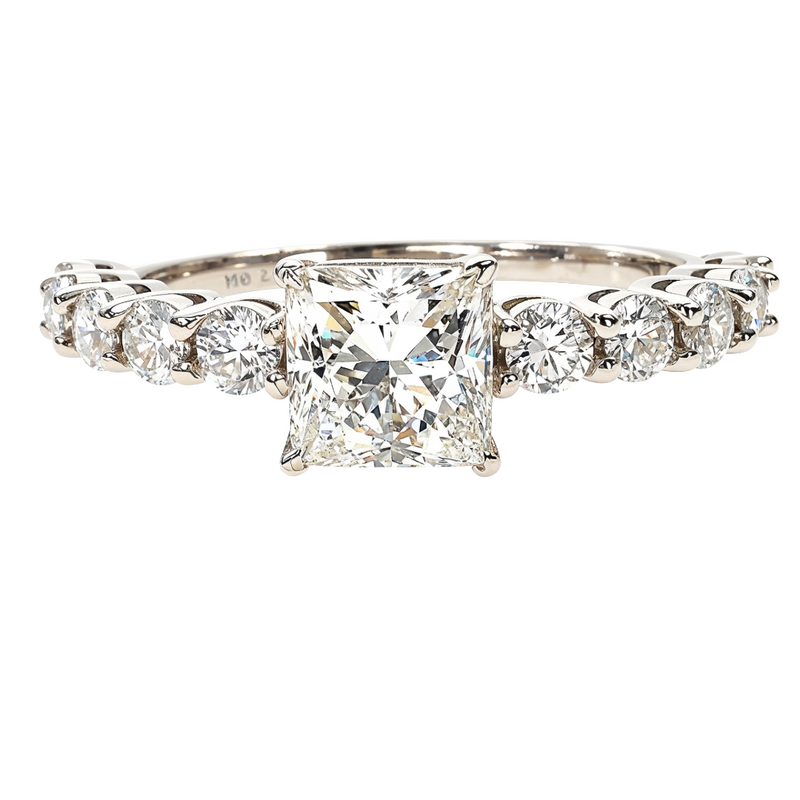 Princess Diamond Engagement Ring in 14K gold