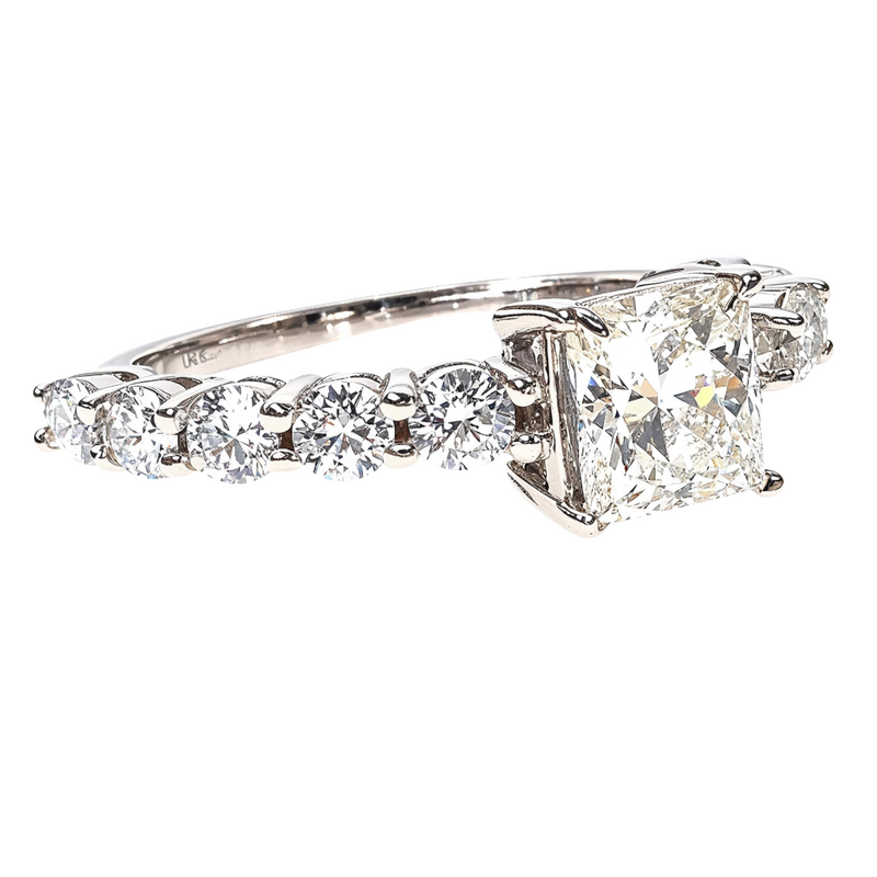 Princess Diamond Engagement Ring in 14K gold, view 2