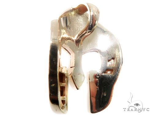 14K Gold Spartan Mask Diamond Pendant, photo 6 of 9