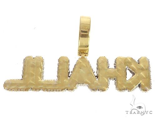 Special Custom Yellow Gold Ice Out Diamonds Name Khali Pendant 65257 - Image 3