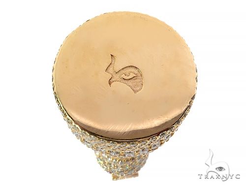 14K Yellow Gold Chess Piece Dimond Pendant, photo 5 of 7