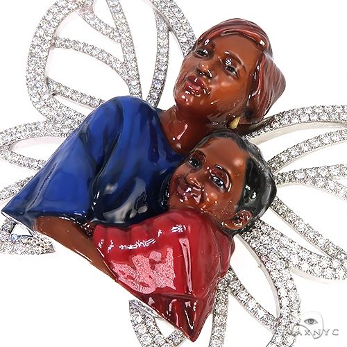 Custom Made 3D Memorial Pendant 67341 - Image 3