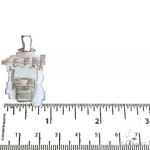 Silver Diamond Jesus Pendant With Franco Chain Set 67426 - Image 4