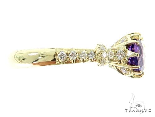 Prong Amethyst Diamond Ring 45602 - Image 4